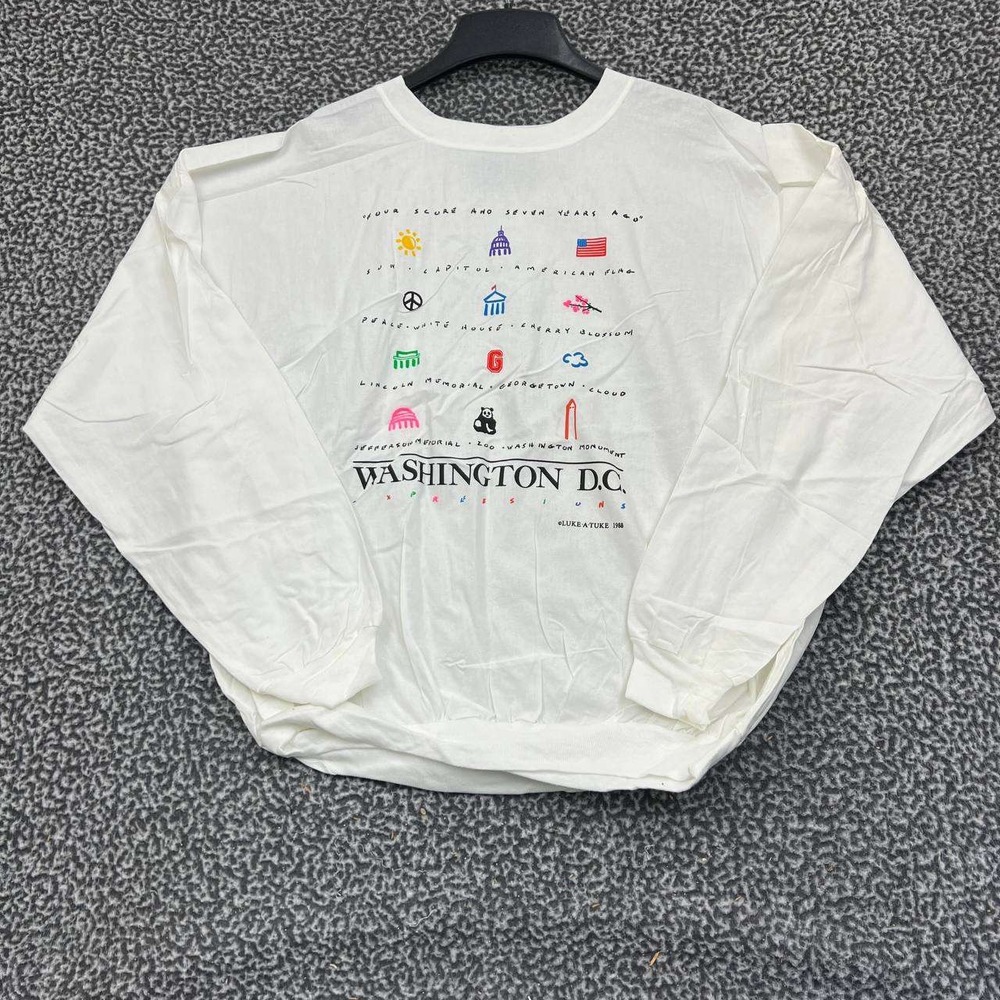 Vintage Washington DC Shirt Men L/XL Cotton Republic Long Sleeve New with Defect